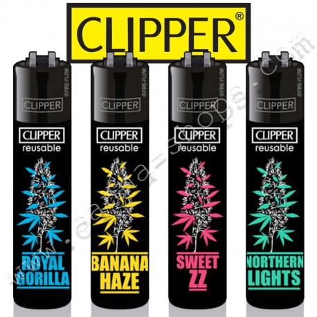 Lot de 4 briquets Clipper Cannabis variétés 2