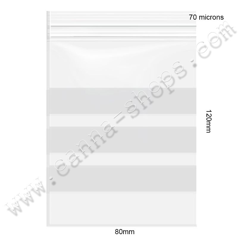 Sachet Zip Transparent 80x120mm par 100