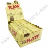 Boîte RAW Connoisseur + Tips Préroulés – Feuilles non blanchies naturelles