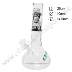 Bang en verre Green Line Monkey - Bang 25cm