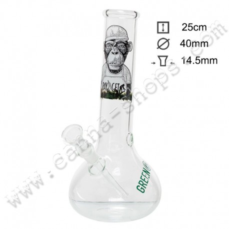Bang en verre Green Line Monkey - Bang 25cm
