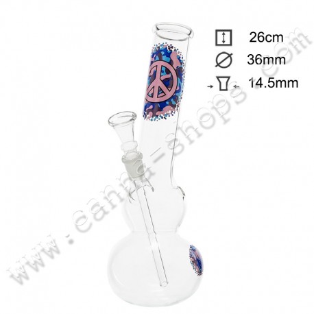 Bang Green Line Peace & Love - Pipe à eau 26cm
