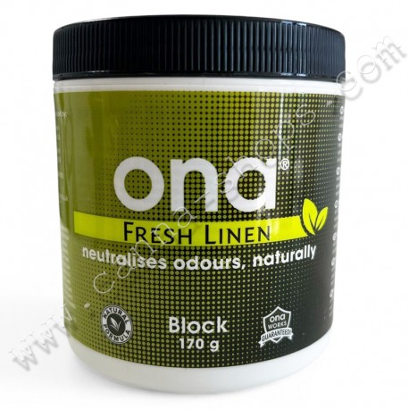 Neutraliseur d’odeurs ONA Block Fresh Linen – 170 g