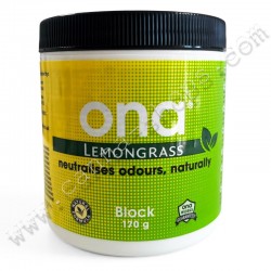 ONA Block Lemongrass 170 g – Neutraliseur d’odeurs parfum citronnelle