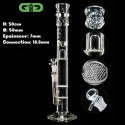 Bong Grace Crystal Cane doble Honeycomb + splashguard