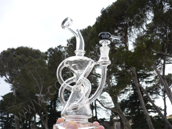 Bubbler Grace Glass recycler 6 slit hole diffuser