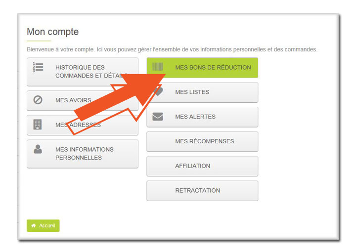 récompenses en bon de réduction